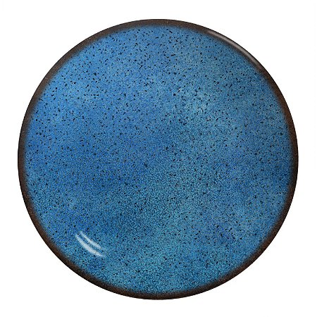Prato Raso Cerâmica 29cm Refeição Egito Alleanza Rustico Azul