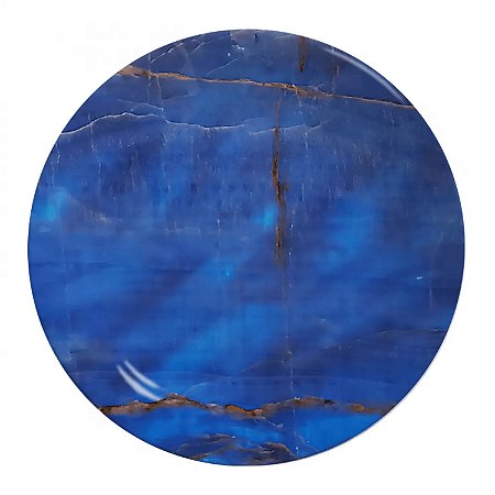 Prato Fundo Cerâmica 25cm Lápis Lazúli Alleanza Sopa Decorado Azul Rajado