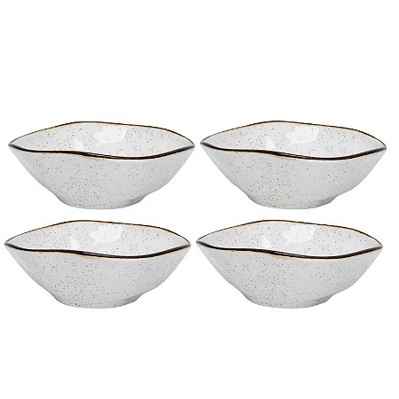 Kit 4 Tigelas Cumbuca Bowl Porcelana Vasilha 500ml Caldo Sopa Ryo Maresia Oxford