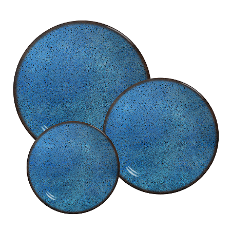 Jogo de Pratos Aparelho Jantar Kit 18 Peças Egito Alleanza Cerâmica Azul