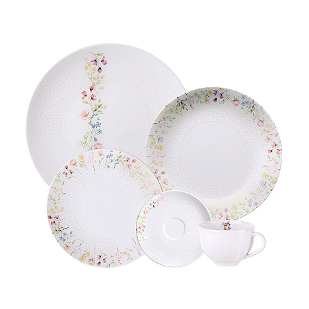 Aparelho Jogo De Jantar Pratos Porcelana Completo 20 Peças Tramontina Artemis