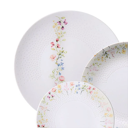 Prato Fundo 22cm Porcelana Decorada Artemis Tramontina Sopa