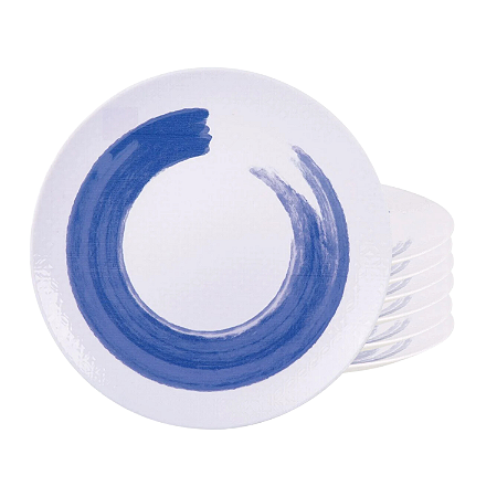 Jogo de Pratos Raso 28cm Kit 6 Peças Em Porcelana Soho Tramontina