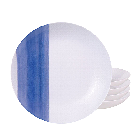 Jogo de Pratos Fundo 22cm Kit 4 Peças Em Porcelana Soho Tramontina Sopa