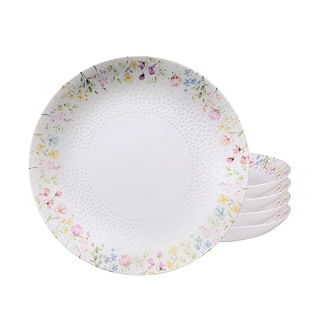 Jogo de Pratos Fundo 22cm Kit 4 Peças Em Porcelana Artemis Tramontina