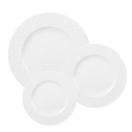 Aparelho Jogo De Jantar Pratos Porcelana 12 Peças Ingrid Tramontina Branco