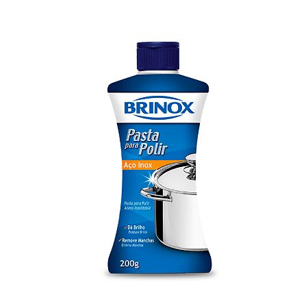 Limpador Pasta de Polir Removedor de Manchas Panelas Aço Inox Brinox 200g