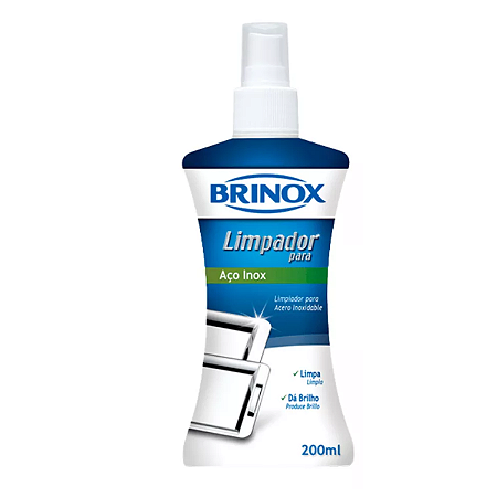 Limpador Removedor de Manchas Spray Polir Panelas Aço Inox Brinox 200g