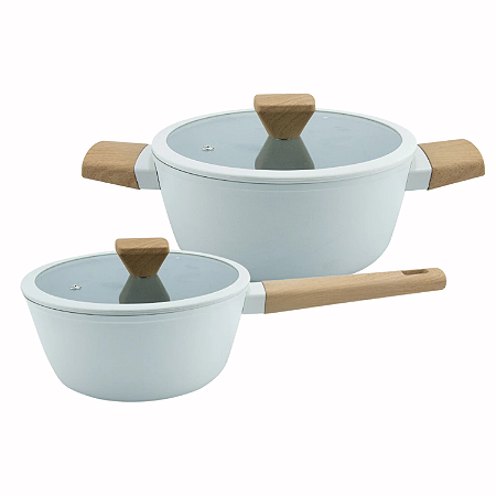 Jogo de Panelas Antiaderente Cerâmica Cooktop Fogão Indução 2pcs Fracalanza Conjunto Norma