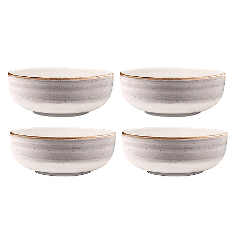 Jogo Kit 4 Tigelas Bowl Cumbuca Cerâmica Caoba 622ml Caldo Sopa Corona