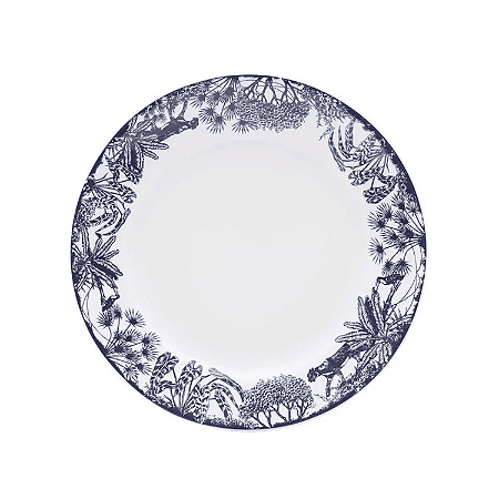 Prato De Sobremesa 22cm Porcelana Toile de Jouy Oxford