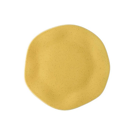Prato Raso de Porcelana Decorado Ryo Maracujá 27,5cm Oxford Amarelo
