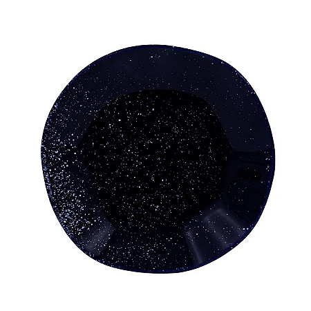 Prato Raso de Porcelana Decorado Ryo Safira 27,5cm Oxford Azul Marinho