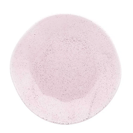 Prato Raso de Porcelana Decorado Ryo Pink Sand 27,5cm Oxford Rosa
