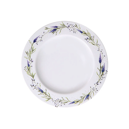 Prato Fundo 23cm Porcelana Decorada Lilla Tramontina Massas