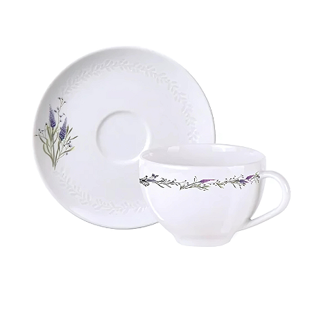 Xicara de Café Com Pires 100ml Porcelana Lilla Tramontina