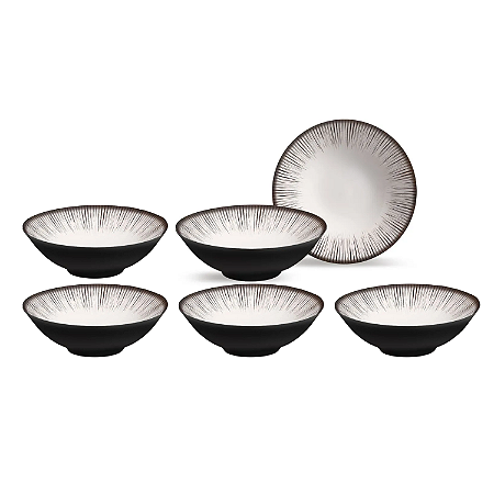 Jogo Bowl Tigelas Cumbuca Kit 6 Peças 300ml De Cerâmica Caldo Sopa Coup Haya Alleanza