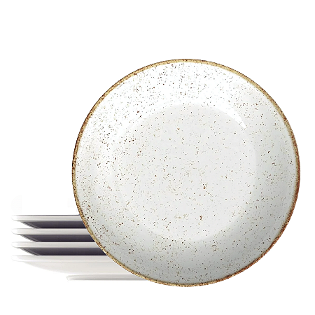 Kit 4 Pratos de Sobremesa Porcelana 21cm Tramontina Rustico Decorado
