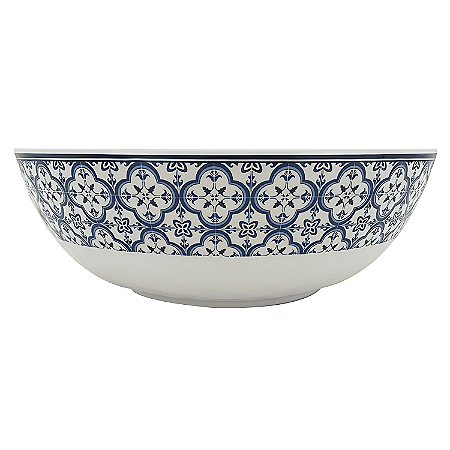 Bowl Tigela Cumbuca Vasilha Saladeira 19cm Melamina Salada Azulejo Salik