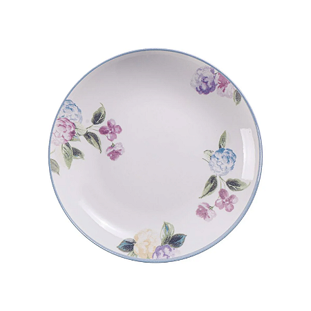 Prato Fundo de Porcelana 21cm Aura Tramontina Florido p/Sopa