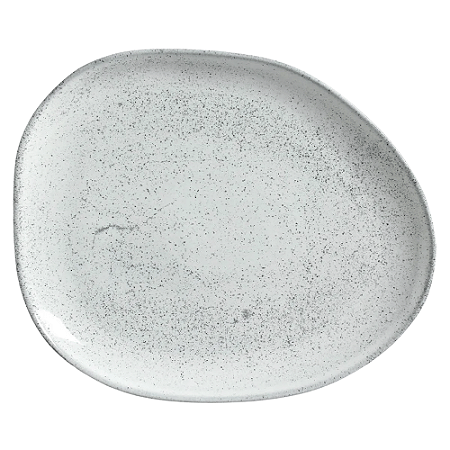 Pratos De Sobremesa 22,5cm Oval Orgânico Echo Cerâmica Porto Brasil