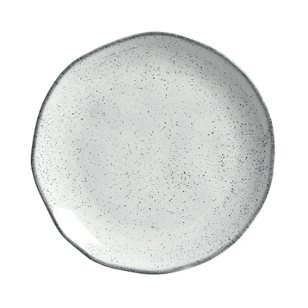 Prato Raso Jantar Refeição 26,5cm Orgânico Echo Cerâmica Porto Brasil Rustico