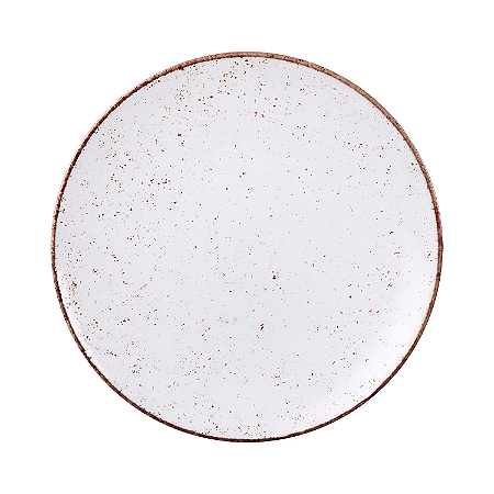Prato Raso Marrom em Porcelana Decorada 28 cm Rústico Tramontina