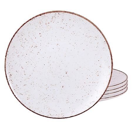 Kit 4 Pratos Rasos de Porcelana Rústico 28cm Tramontina