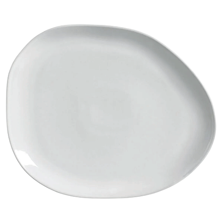 Pratos de Sobremesa Oval Orgânico New White Porto Brasil 15414119801