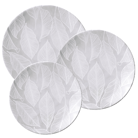 Aparelho De Jantar Jogo Pratos Kit 12 Peças Porcelana Arbo Tramontina