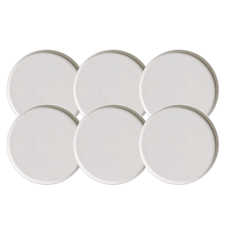 Jogo De Pratos Sobremesa 21,5cm Kit 6 Peças Neo Vit Stoneware Cerâmica Porto Brasil Rustico