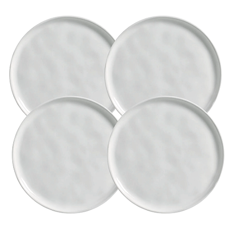 Jogo De Pratos Raso Jantar Refeição 29cm Kit 4 Peças Bio New White Branco Cerâmica Porto Brasil