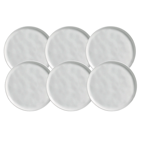 Jogo De Pratos Raso Jantar Refeição 29cm Kit 6 Peças Bio New White Branco Cerâmica Porto Brasil