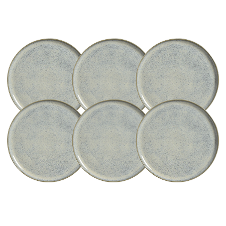 Jogo De Pratos Fundo Bio Green Granite 25cm 1100ml Kit 6 Peças Sopa Cerâmica Porto Brasil