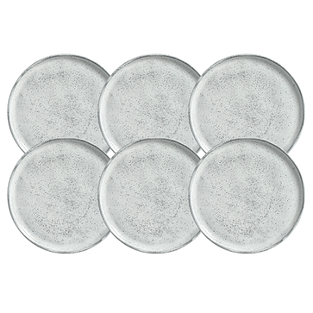 Jogo De Pratos Sobremesa 21,5cm Kit 6 Peças Bio Echo Cerâmica Porto Brasil