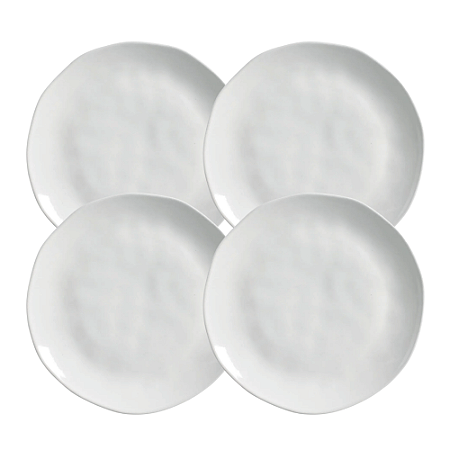 Jogo De Pratos Fundo 21cm 600ml Kit 4 Peças Sopa New White Branco Cerâmica Porto Brasil