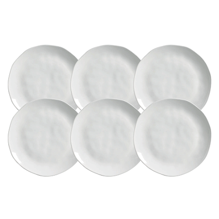 Jogo De Pratos Fundo 21cm 600ml Kit 6 Peças Sopa New White Branco Cerâmica Porto Brasil