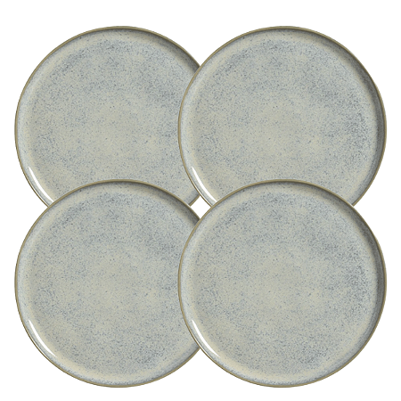 Jogo De Pratos Sobremesa 21,5cm Kit 4 Peças Bio Green Granite Cerâmica Porto Brasil