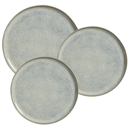 Aparelho De Jantar Jogo Pratos Green Granite Kit 12 Peças Cerâmica Porto Brasil Rustico