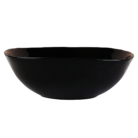 Bowl Tigela Cumbuca Vasilha Saladeira Dama em Vidro Opalino 480ml Preto FULLFIT