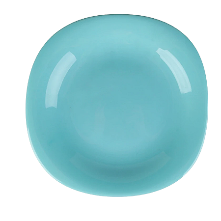 Prato Raso Jantar Refeição 27,8cm Dama Vidro Opalino Verde Ciano Luxo