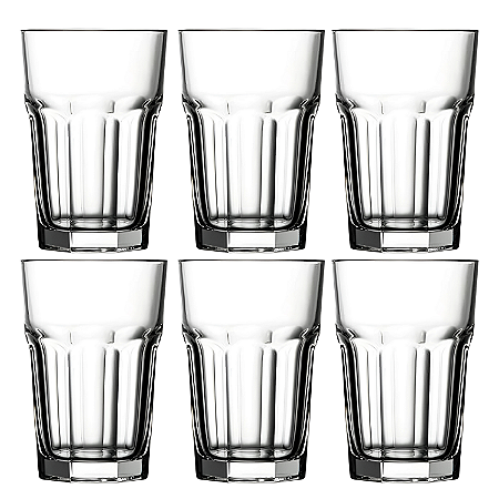 Kit 6 Copos Altos Suco/Agua em Vidro Luxo 415ml Casablanca