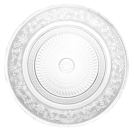 Prato Raso Jantar Refeição 25cm Angel De Vidro Lyor Transparente