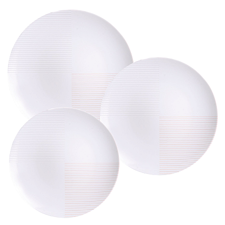 Aparelho De Jantar Jogo Pratos Kit 12 Peças Grid Porcelana Decorada Tramontina