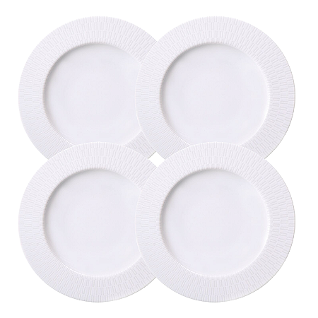 Jogo De Pratos Rasos Jantar Refeição Santorini 28cm Kit 4 Peças Porcelana Tramontina