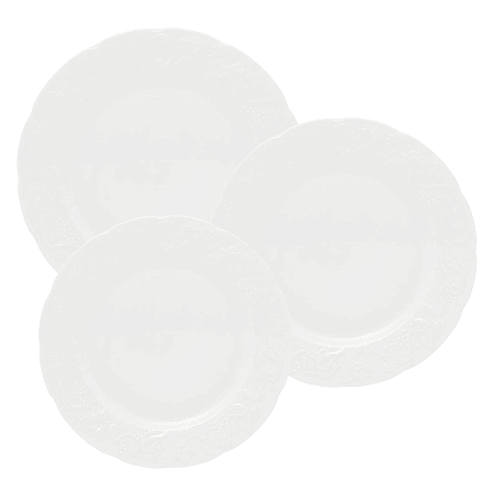 Aparelho De Jantar Jogo Pratos Kit 12 Peças Limoges Porcelana Decorada Luxo Wolff
