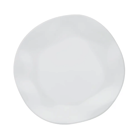 Prato Raso Jantar Refeição Ryo White 27,5cm Cerâmica Oxford