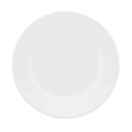 Prato De Sobremesa 20cm Com Aba Branco Porcelana Oxford