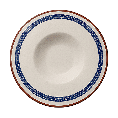 Prato Fundo Para Risoto 28cm Village Creme Cerâmica Wolff Luxo