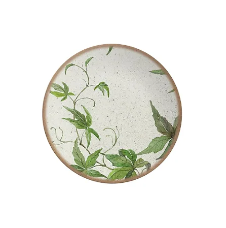 Prato De Sobremesa 21cm Coup Tropical Leaves Cerâmica Alleanza